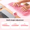 MEETION Wireless Ergonomic Keyboard with Wave Keys and Wrist Rest