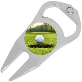 NewCharms Golf Ball and Hole Golf Ball Marker Divot Repair Tool Bottle Opener