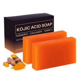 Shefave Kojic Acid Soap Original Vitamin C Seifenstück Kojisäure-Seife, Sanfte Seife für Akne, Mitesser, Tiefenreinigung für Gesicht und Körper Feuchtigkeitsspendend, 2x100g