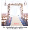 DUOBAO Aisle Runner for Wedding 15FTx2FT Sequins Indoor Outdoor Ceremonies