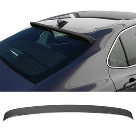 IKON MOTORSPORTS, Roof Spoiler Compatible with 2018-2025 Toyota Camry, Carbon Fiber Print CFL Rear Top Roof Spoile Wing Deck Lid Lip ABS,2019