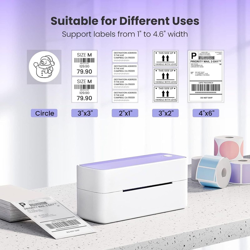 Phomemo Bluetooth Thermal Label Printer 4x6, Wireless Shipping Label Printer