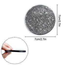 2 Pcs Car Water Coasters - Glitter Bling With Diamonds, Non-Slip Coasters For Ladies and Girls(White and Red)