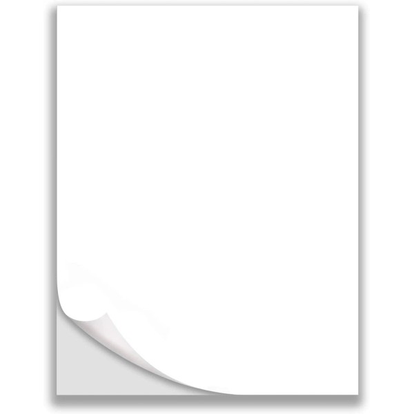 Next Day Labels 8.5"x11" Full Sheet Labels Blank White Matte