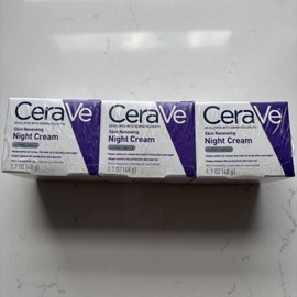 Cerave 3x! Cerave Skin Renewing NIGHT CREAM PEPTIDE COMPLEX Size 1.7 oz