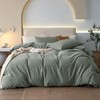 JIYUAN 100% Washed Cotton Duvet Cover Set 3 PCS Super