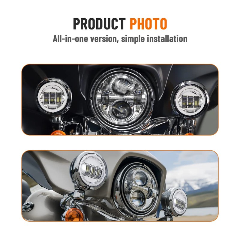 VOSICKY Motorcycle, General Purpose, For Refurbishment, 4.5 Inches, Fog Light,