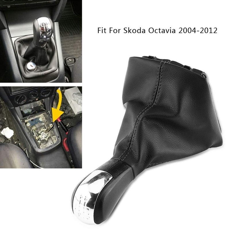 KSTE 5-Speed Car Gear Knob Gear Stick Gaiter Boot Kit