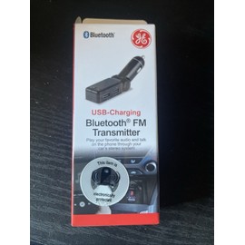 GE Hands-Free Bluetooth Car Kit with Dual 12W USB-C and USB-A Ports - Fast Charger