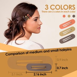 Small Flat Hair Clips for Women Lay Down Clips for Thin Hair Accessories 2.16 Inch pack