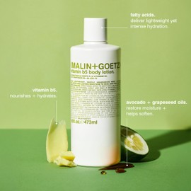 MALIN+GOETZ Malin + Goetz Vitamin B5 Body Lotion for Women & Men, 16 Fl. Oz.  Body Moisturizer for Dry Skin, All Skin Types, Dry Skin Moisturizer, Hydrating Body Lotion, Vegan & Cruelty Free