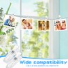24Pcs Clear Plastic Pleated Paper Blinds Clips, Temporary Window Blinds