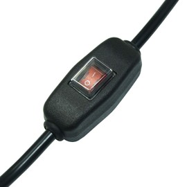 FILSHU 6ft 18 Gauge 3 Prong AC Power Cord Cable with on Off Switch, Pigtail (Open End Wiring), NEMA 5-15 Plug US SJTW 18AWG (10A)