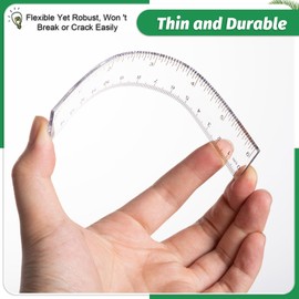 12 Pcs 15cm Rulers, 6 Inch Clear Plastic Ruler Straight Shatterproof Transparent Rulers Measuring Tool for Office Student Kids Teacher