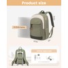 LOVEVOOK Laptop Backpack Purse for Women, Beige Green, 15.6 inches