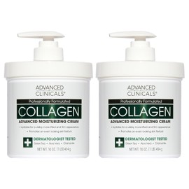 ADVANCED CLINICALS 2 PACK SET - CREMA CORPORAL COLAGENO RESCATE DE LA PIEL CON TE VERDE, ALOE VERA Y MANZANILLA 454GR/CU