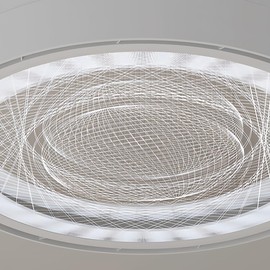 Klmeiday Modern Bladeless Ceiling Fans with Lights and Remote, Reversible, DC Motor 6 Speeds, Stepless dimming and CCT 3000K-6000K LED Lights for Bedroom,Baby/Kids Room (Starry Sky, 17.72IN)