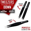 HB Professionals Tweezers Set With Case - Premium Stainless Steel