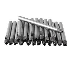 Carbon Steel Flower Punch Hole Tool with Smooth Handle, 20 Pieces, Leather Craft for Purses, Belts