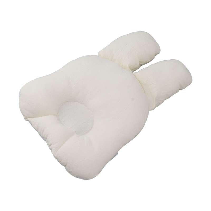 Baby Pillow Recessed Rabbit Ear Shaped 21.5cm Width Soft Breathable