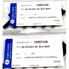 Graphic Controls 12 NEW GRAPHIC CONTROLS 10557339 BLACK MARKER PENS 82-39-0201-06