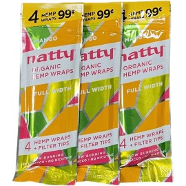 Natty Full Width Wraps 15 Packs Per Box 4 Wraps Per Pack (Mango)