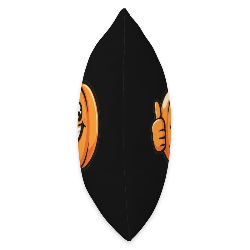 Persimmon Fruit Smiling With A Thumbs Up Throw Pillow