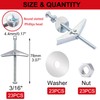 Bemaka 92Pcs 3/16 Inch Toggle Bolts for Drywall, Butterfly Anchors