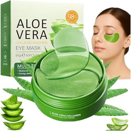 60 PCS Parches Ojos Bolsas y Ojeras, Eye Patches, Máscara Para Los Ojos De Colágeno, Contorno de Ojo Antiarrugas, Anti Edad para Ojeras, Para Eliminac