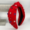 SZJULR 4th of July Headband Pearl Crystal Knotted Women Star
