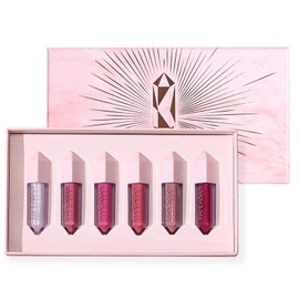 6Pcs Lipstick, Matte Nude Liquid Lipstick Sets, Long Lasting Waterproof Velvet Lip Gloss, Diamond Gliter Shimmer, High Pigmented Velvet Lipgloss Kit (B, Set)