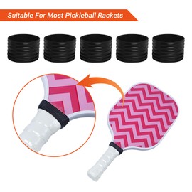 Pickleball Grip Bands-Silicone Band - Soft Non-Slip Pickleball Racket Handle Rubber Ring for Tennis Racket Racquetball Badminton Squash Baseball Racquetball Bat Rackets - Durable and Comfortable