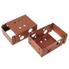 ZZLZX 4PCS 2 inch Brown Low Profile Box Mounting Bracket