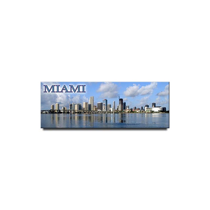 Miami Skyline Panoramic Fridge Magnet Florida Travel Souvenir
