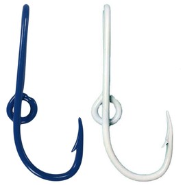 Eagle Claw Hat Fish Hook Set of Two Hat Hooks One Blue Hat Pin and One White Hat Clip