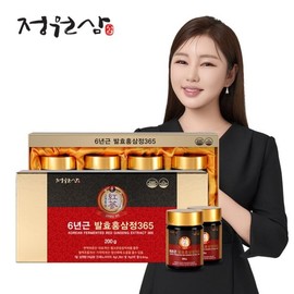 Jeongwonsam 정원삼 6년근 발효홍삼정365 (200g x 4병) Jeongwon Sam 6-Year-Old Fermented Red Ginseng Extract 365 (200g x 4 bottles)