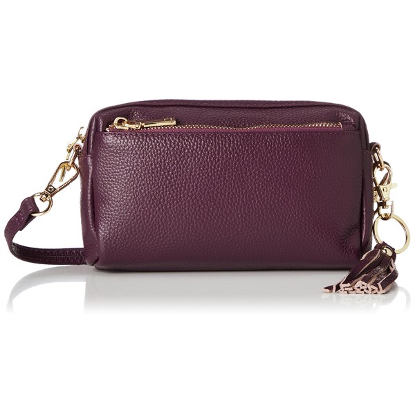 Kuko 2313111301 Shoulder Bag, Shrink Leather, Horizontal Mini Shoulder Bag,