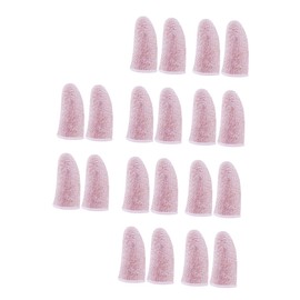 FOMIYES 13 Pairs Game Finger Cot Thumb Sleeve Gaming Finger Touchscreen Finger Sleeve Finger Guards Phone Thumb Protector Finger Tips Gloves Game Accessories Pink Carbon Fiber