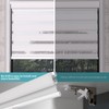 MYshade Custom No Drill Zebra Roller Shades, Blackout(85%) Cordless Dual