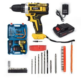 Ziss 21V 34IN1 Electric Cordless Drill Impact Drill Combo Set w/ Battery & Charger US
