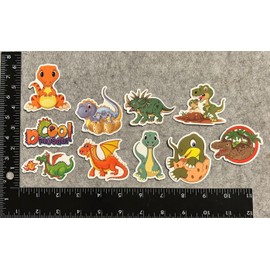 Unbranded Lot of 10 Assorted Cute Dinosaur Dragon Stickers