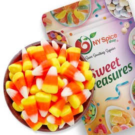NY Spice Shop Gummy Candy Corn - 8 Ounce Bulk Corn Shaped Gummies for Party Treats & Celebration Decorations - Fun Chewy Corns Candies for Candy Buffets, Gift Bags & Dessert Tables