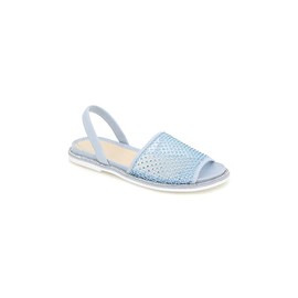 Kenneth Cole Reaction Women's Women's SAAVI Flat Sandal, SkyBlue Crystal MESH, 8.5
