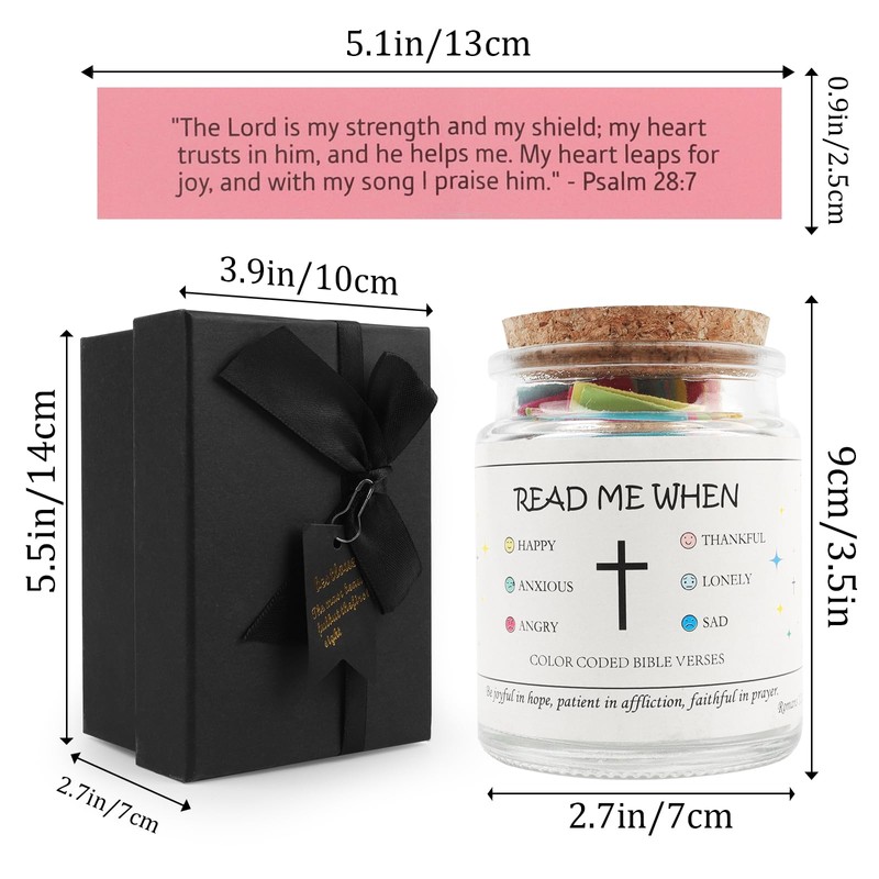 TaoQ C Bible Verse Jar, Read Me When Bible Verses