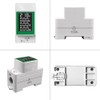 Fasizi PZEM-008 AC50-300V/100A LCD Screen Digital Display Multifunctional Guide Rail