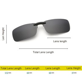 Polarized Clip on Sunglasses Over Glasses, Anti-Glare UV400, Flip-Up Function for Men Women Driving Travelling Outdoor Sport