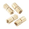 180° Brass Concealed Hinges, 4Pcs 8mm Hidden Cabinet Hinges, Invisible