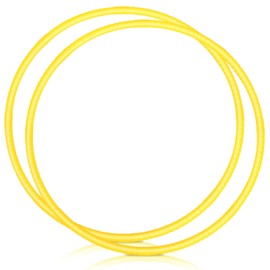 WinnerWhy 2 Pcs Toy Hoop Exercise Hoop Detachable Adjustable Plastic Toy Ring Playground Equipment for School Colored Circles Exercise Ring for Teens Dog Agility Equipment(Yellow,26 Inch)