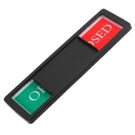 TEHAUX Open Closed Slide Door Sign Open Closed Sign Slider Privacy Sign for Business Storefront/Restroom/Office Door/Restaurants (Black)