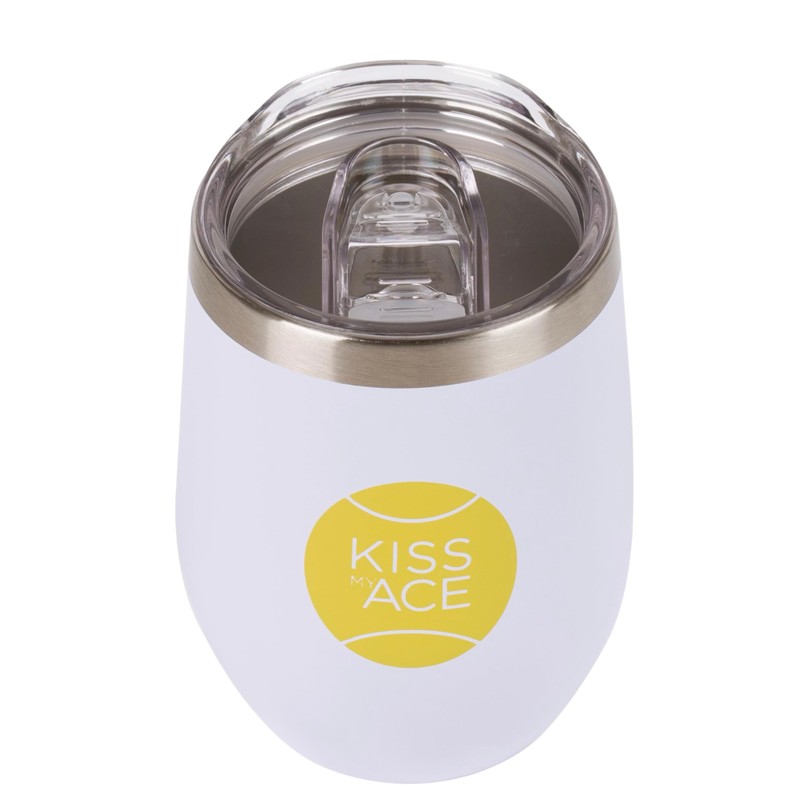 Vaso de vino de acero inoxidable aislado para amantes del